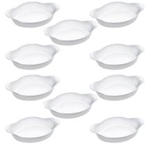 Kit c/10 Assadeira Oval Pequena Opaline 600ML Travessa Forma