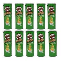 Kit C/10 Batatas Pringles 120g - Sabor Creme Cebola 120g