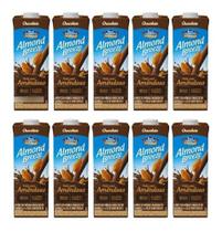 Kit C/10 Bebida De Amêndoas Almond Breeze Chocolate 1l