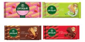 Kit C/10 Biscoito Wafer Piraquê Sabor Sortido 100g