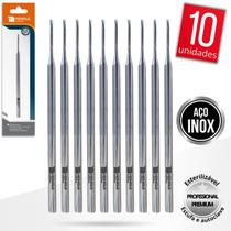 Kit c/ 10 Bisturi Goiva 206 Removedor Cutícula Unha Manicure Podologia Profissional Aço Inox Kit c/ 10 Bisturi Goiva 206 Removedor Cutícula Unha Manicure Podologia Profissional Aço Inox