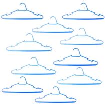 Kit C/ 10 Cabides De Plástico Azul Pop Infantil Plastibrasil