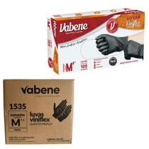 Kit c/ 10 caixas de luvas viniflex, tam:m / cor:preta 10x100 Kit c/ 10 caixas de luvas viniflex, tam:m / cor:preta 10x100