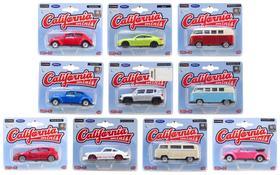 Kit c/ 10 Carrinhos California Minis Série 4 - 1/64 - Welly