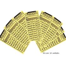 Kit c/ 10 Cartelas Rifas para Sorteios Cartela da Sorte - 30 Nomes