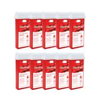 Kit c/10 Cera Refil Roll On Morango 100g - Depilflax Kit c/10 Cera Refil Roll On Morango 100g - Depilflax