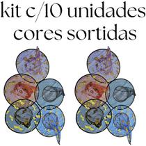 kit c/10 Chapéu bruxa tule sortido dupla face Halloween