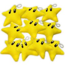 Kit c/10 chaveiros - lembrancinha Estrela Super Mario Bros em feltro