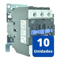 Kit C/10 Chaves Contatoras Tripolar 50a Lc1 3p+Aux Nf+na220v