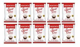 Kit C/10 Coco Ralado Úmido Adoçado Sococo Sweet Coco 100g Kit C/10 Coco Ralado Úmido Adoçado Sococo Sweet Coco 100g