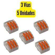 Kit C/ 10 Conector De Derivação Borne Compacto Emenda 3 Fios