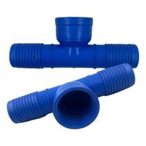 Kit C/ 10 Conectores Tee de 1/2" C/ Rosca Interna de Polietileno P/ Irrigação