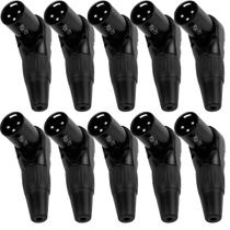 Kit c/ 10 conectores xlr macho 90 graus mak pro mk-xlr-msl Kit c/ 10 conectores xlr macho 90 graus mak pro mk-xlr-msl