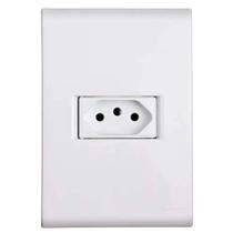 kit c/ 10 Conjunto de Tomada 2P + T Simples 4x2 10A - Tramontina Liz Branco kit c/ 10 Conjunto de Tomada 2P + T Simples 4x2 10A - Tramontina Liz Branco