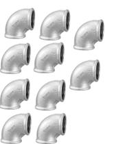 Kit C/ 10 Cotovelos 90 1 - Bsp Galvanizado - Tupy