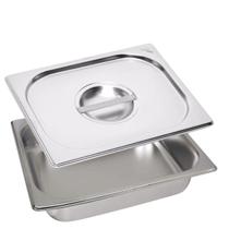 Kit C/ 10 Cubas Gn 1/2 X 100mm Com Tampa Buffet Rechaud