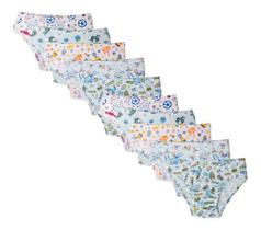 Kit C/10 Cuecas Slip Infantil Em Algodão