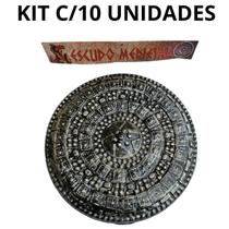 Kit C/10 ESCUDO MEDIEVAL PRATA BRINQUEDO FESTA COSPLAY