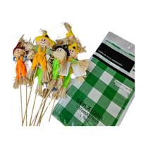 kit c/10 Espantalhos e 1 Toalha Plástica Xadrez Festa Junina kit c/10 Espantalhos e 1 Toalha Plástica Xadrez Festa Junina