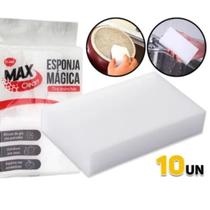 Kit c/10 Esponja Mágica Branca Limpeza Tira Mancha Max Clean