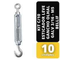Kit C/10 Esticador Leve Gancho Olhal Galv 3/16 - M5 Bellift