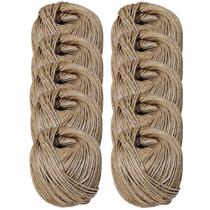 KIT C/10 Fio Barbante Rami 4mm 500g Aprox 130 Mts Artesanato KIT C/10 Fio Barbante Rami 4mm 500g Aprox 130 Mts Artesanato