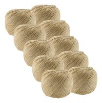 Kit C/10 Fio Cordão Barbante Rami 2mm Rolo Sisal 180 Mts Kit C/10 Fio Cordão Barbante Rami 2mm Rolo Sisal 180 Mts