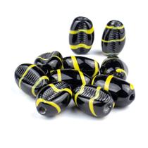 Kit c/ 10 Firmas de Búzios 22 mm Preto Amarelo Murano Guias Kit c/ 10 Firmas de Búzios 22 mm Preto Amarelo Murano Guias