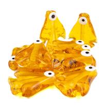 Kit c/ 10 Firmas de Peixe Oxum Amarelo 30 mm Murano Guias Kit c/ 10 Firmas de Peixe Oxum Amarelo 30 mm Murano Guias