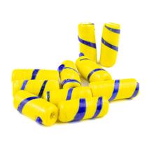 Kit c/ 10 Firmas Lisa 22mm Amarelo e Azul Murano Guias