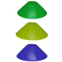 Kit C/10 Half Cones Funcional Cor Verde+10Amarelo+10Azul