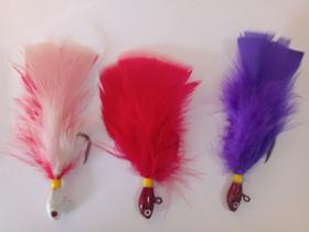 KIT C/10 ISCA ARTIFICIAL SAN FISH STREAMER JIG DE PENA 20g
