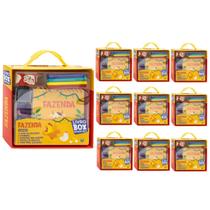 Kit C/ 10 Livro Box - Fazenda - C/ Canetas E Acess. Aniversário Festas Lembrancinha - Bee Kit C/ 10 Livro Box - Fazenda - C/ Canetas E Acess. Aniversário Festas Lembrancinha - Bee
