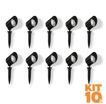 Kit c/ 10 Luminária Espeto de Jardim LED 3000k Branco Quente Bivolt - LEDBEE