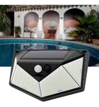 Kit c/ 10 Luminária Solar Parede 100 Led Sensor Presença