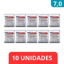 Kit C/10 Luva Cirúrgica Látex Estéril Sensitex Mucambo 7,0
