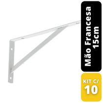 KIT C/ 10 Mão Francesa 15cm Branco Beltools KIT C/ 10 Mão Francesa 15cm Branco Beltools