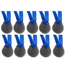 Kit C/10 Medalhas de Ouro Prata ou Bronze Honra ao Mérito C/Fita Azul 40mm - 1 Fit
