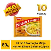 Kit c/10 Miojo Nission Lãmen Galinha Caipira 80g Kit c/10 Miojo Nission Lãmen Galinha Caipira 80g