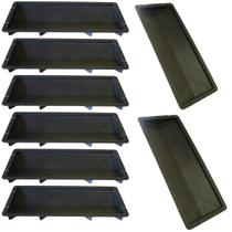 Kit c 10 Molde Plastico Concreto 60x23x5 Matriz p Fabricar Artefato Concreto Reborde Muro Protetor Chapéu Capa Parede