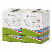 KIT C/ 10 PAINÉIS DE LED12W 6500KEMB. QUAD. (Embu Led)