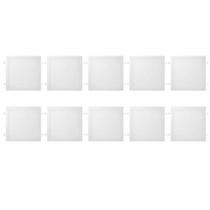 Kit c/ 10 paineis led embutir 12w quadrado - fortled