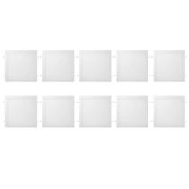 Kit c/ 10 paineis led embutir 18w quadrado - fortled