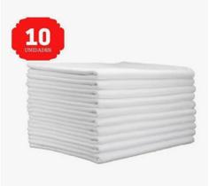 Kit c/ 10 - Pano De Prato - Liso Branco - Cozinha - Pintar H Carvalho - 41x66cm