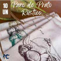 Kit c/ 10 Pano De Prato Rústico Mc - Estampas Variadas - Pé De Galinha - 41 X 69 Cm - 65 gramas Kit c/ 10 Pano De Prato Rústico Mc - Estampas Variadas - Pé De Galinha - 41 X 69 Cm - 65 gramas