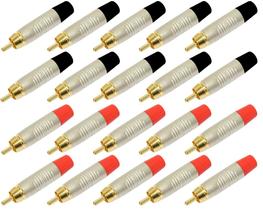 Kit c/ 10 pares conector plug rca rean by neutrik rf2c