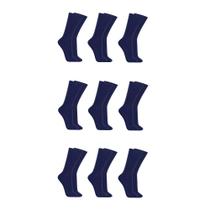 Kit C/10 Pares de Meias Sociais Microfibra - Azul