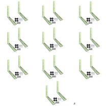 Kit c/ 10 Pares do Suporte de Polímero c/ Fibra de Vibro e Anti UV p/ Ar Condicionado de 18 a 30 mil BTUs 50cm Kit c/ 10 Pares do Suporte de Polímero c/ Fibra de Vibro e Anti UV p/ Ar Condicionado de 18 a 30 mil BTUs 50cm