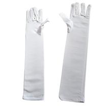 kit c/10 pares Luva branca 40cm cosplay longa fantasia festa