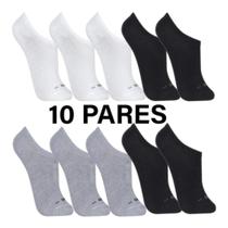 Kit c/10 pares meias invisível soquete lupo